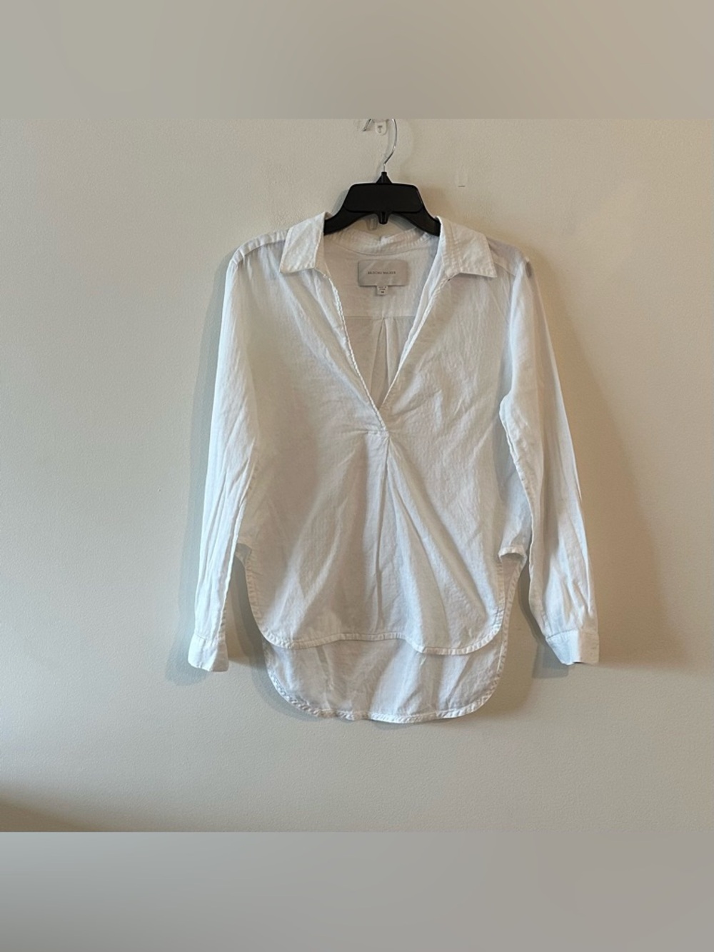 READ Flawed Brochu Walker Popover Cotton Blouse White M Minimalist